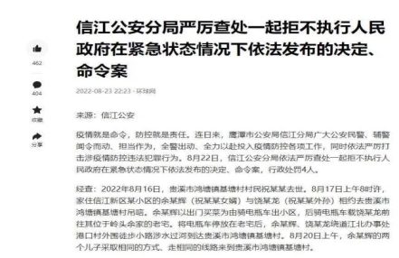 父子以买菜为名外出参加家人葬礼 被警方处罚